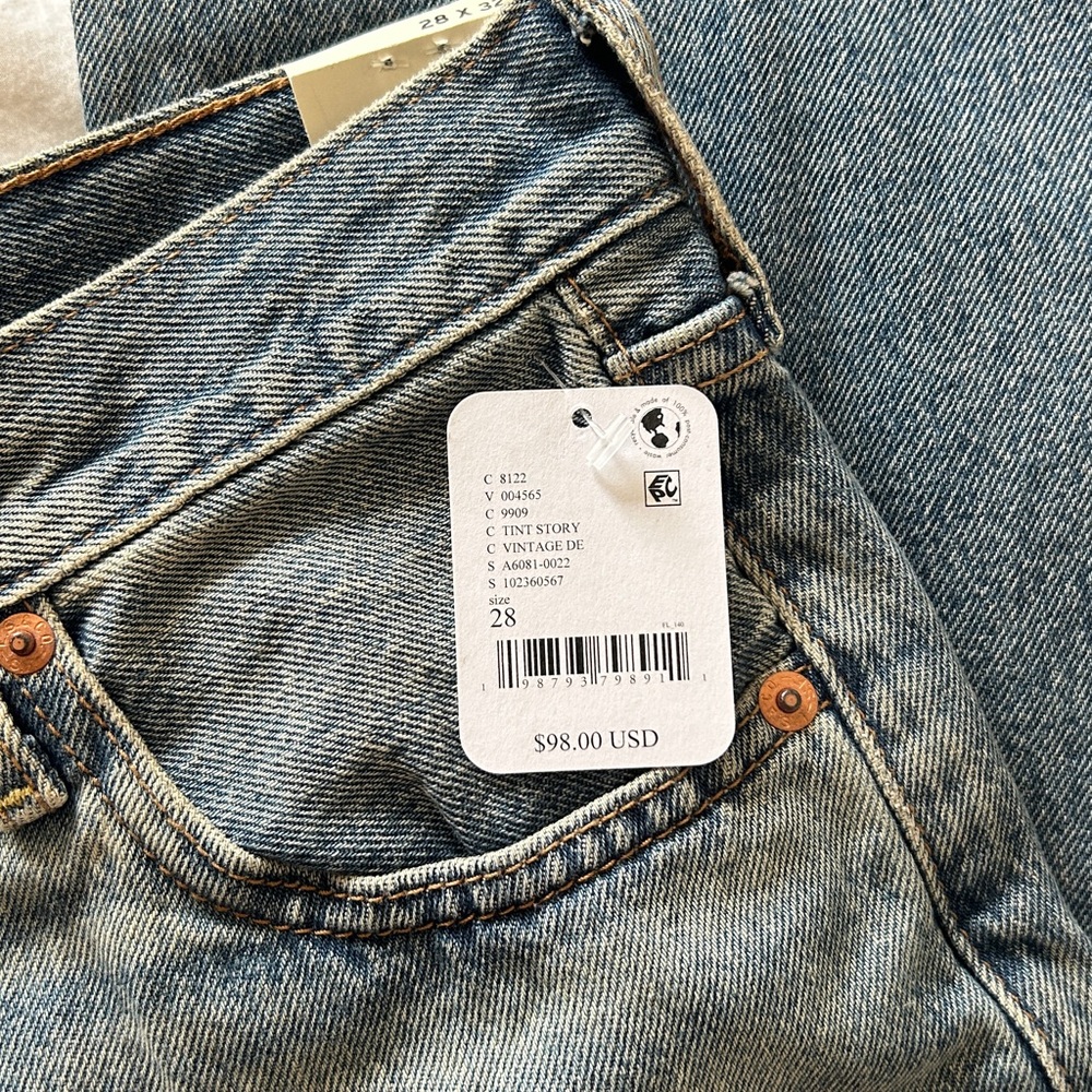 NWT Free People Levi’s Ribcage Wide Leg Jean - Picture 9 of 9